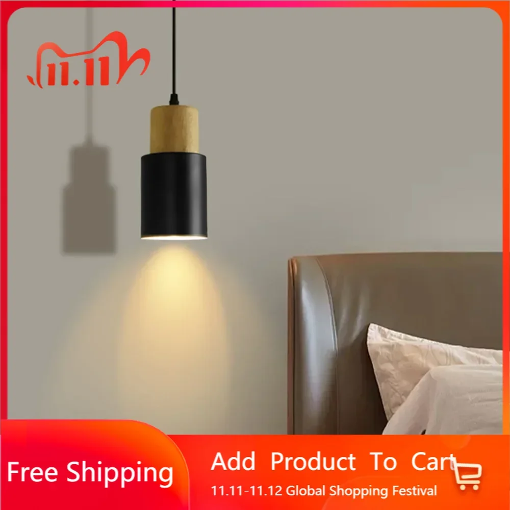 Скандинавская искусственная деревянная люстра простая Люстра для макарон