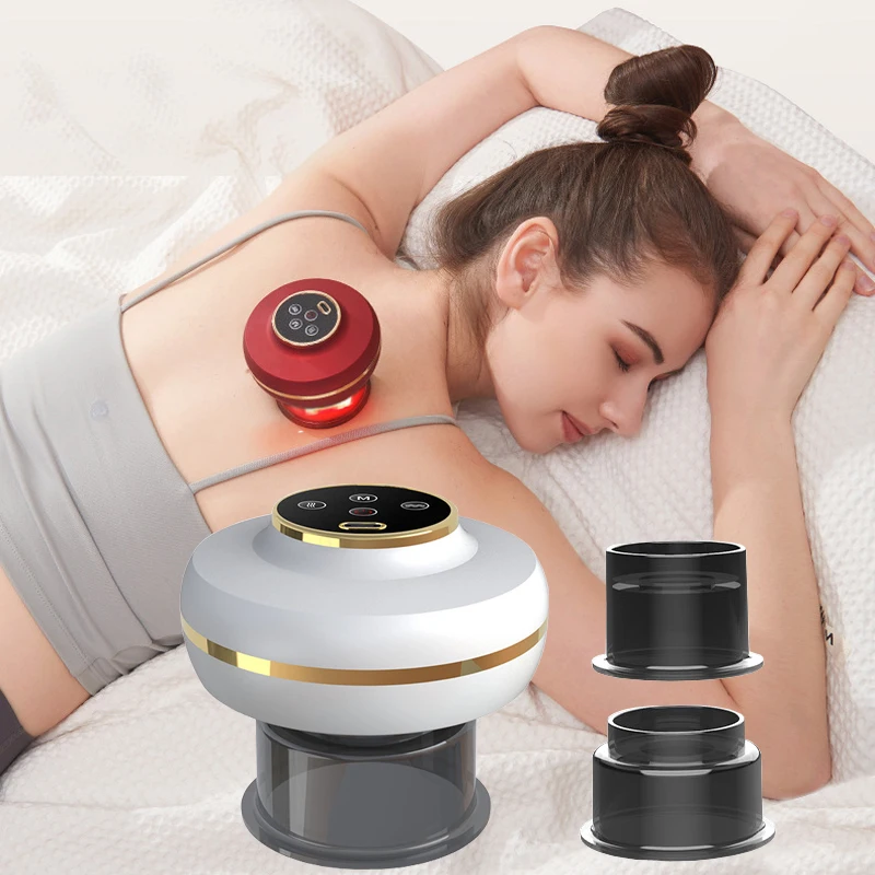 

Electric Cupping Massage Machine Gua Sha Vacuum Suction Cups Anti Cellulite Negative Pressure Body Scraping Cupping Massager