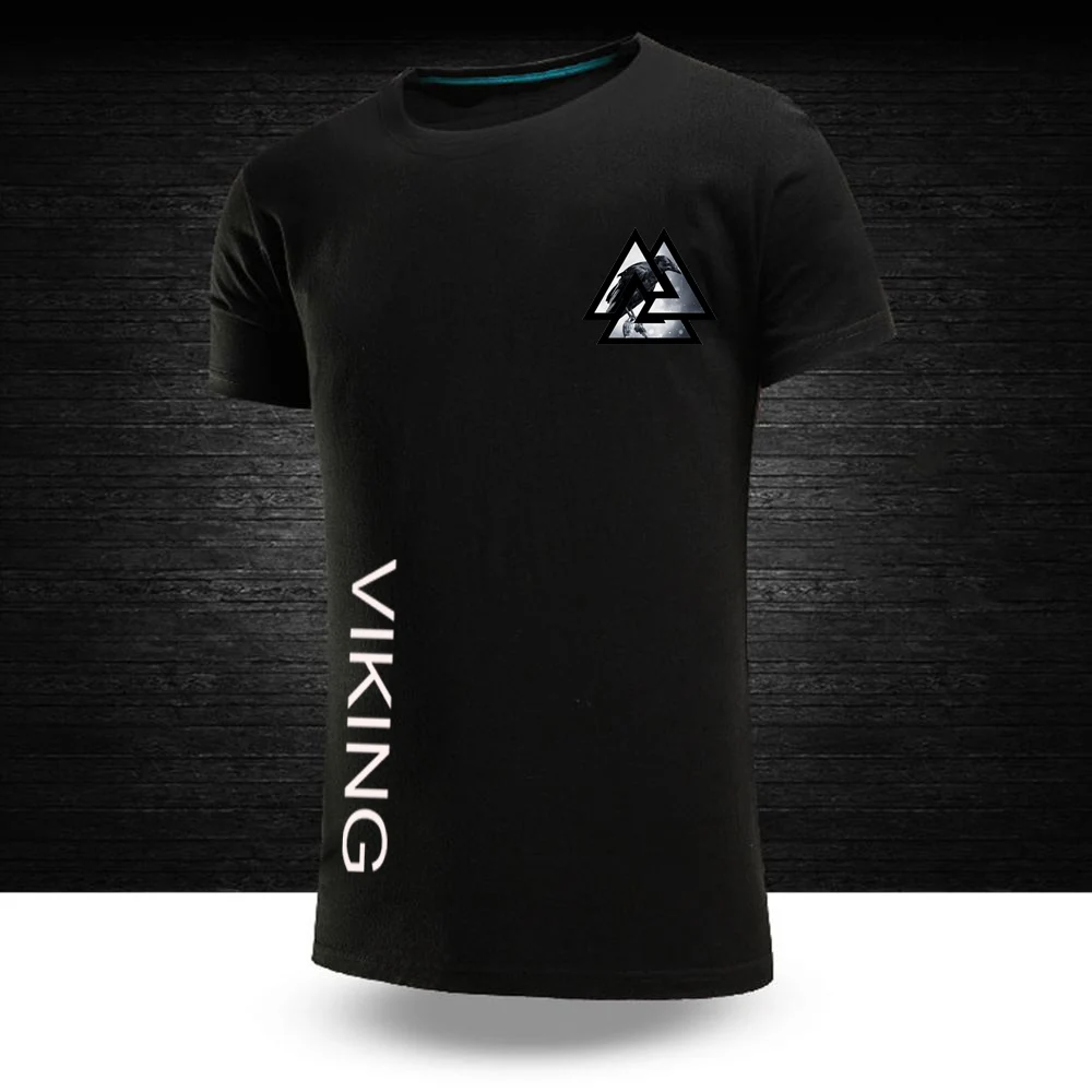 

2022 Men's Viking legend Ragnar's Raven Sport T-shirts Summer Sleeve O-neck Outwear Tees Breathable Shirt Short sleeves