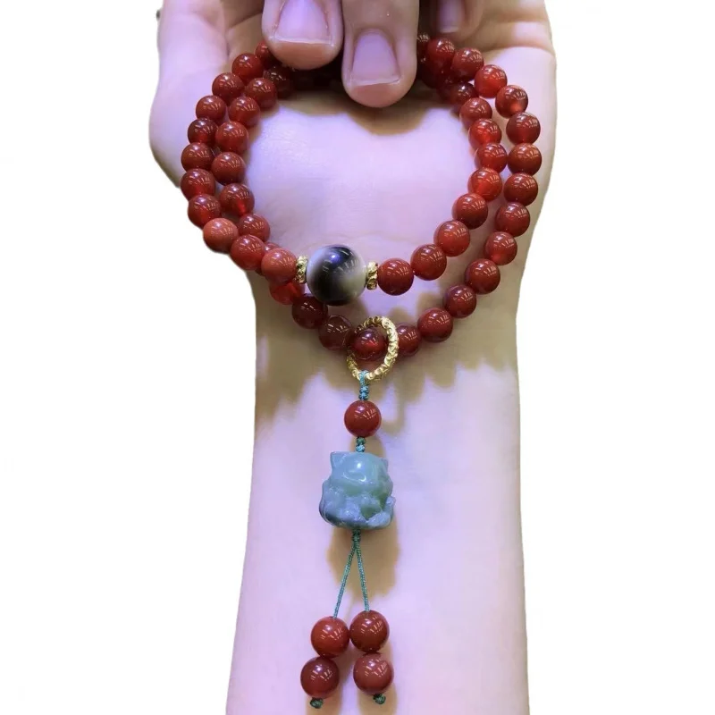 Ювелирные изделия Peng Sen южный красный агат многокруглый браслет тигровый зуб