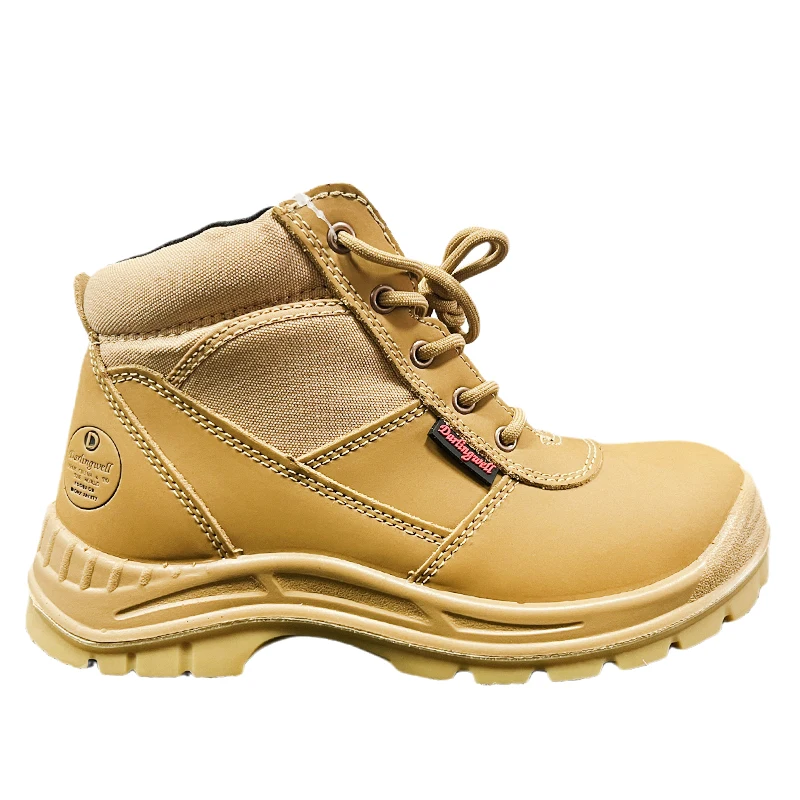 

DARLINGWELL Men's Work Boots Steel Toe YKK Zipper 6 inch Slip Resistant Safety Oiled Leather Breathable Shoes Static Dissipative
