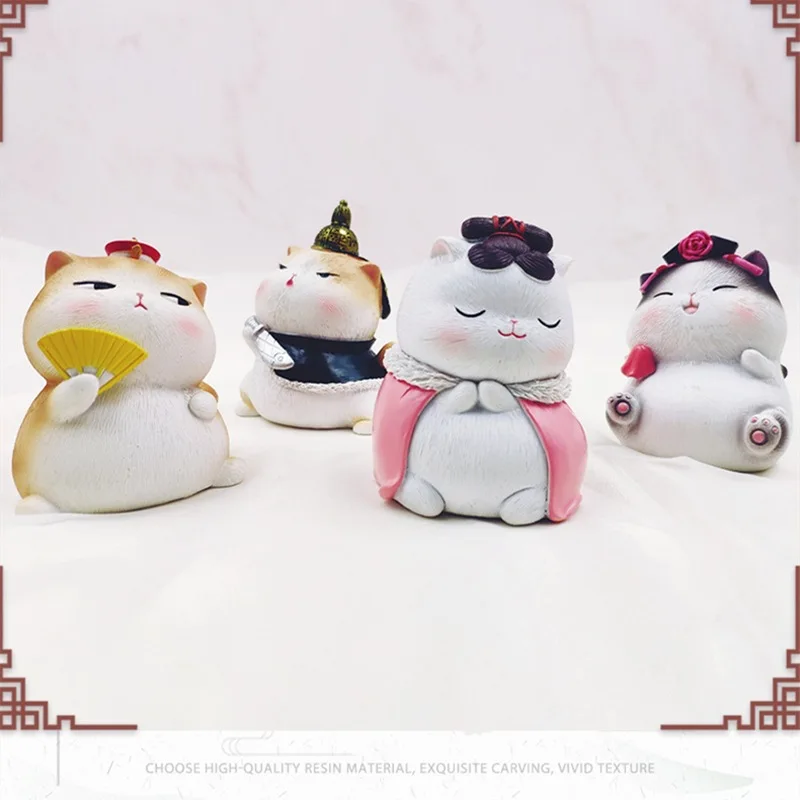 

National Tide Antique Cat Trinkets Resin Crafts Creative Home Decoration Living Room Bedroom Desktop Decoration Holiday Gift