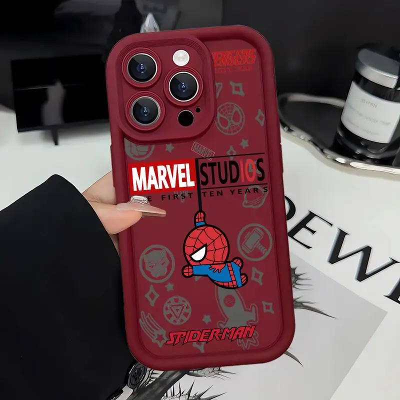 phone cases for Apple iPhone 15 13 14 12 11 Pro Max XS 7 XR 14Plus 8 X Angel Eye Ladder funda Cover Steve Rogers Cartoon IronMan