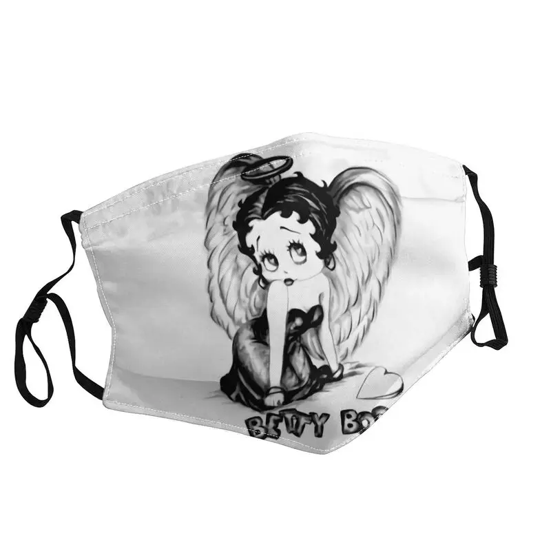 

Boop Bettys Reusable Face Mask Unisex Animation Cartoon Dustproof Protection Cover Respirator Mouth Muffle