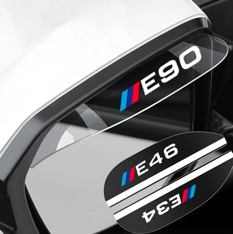 Для BMW E30 E34 E36 E39 E46 E60 E61 E87 E90 E83 F10 F20 F21 F30 F35 2 шт. Автомобильное зеркало заднего вида с дождевиком