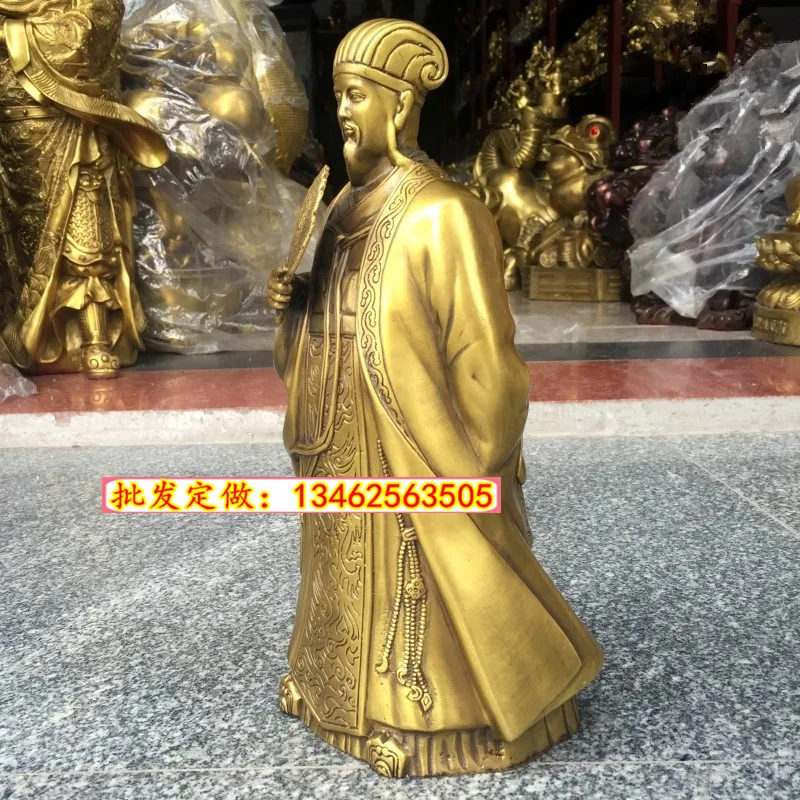 Прямые продажи с фабрики статуя Лианга из чистой меди волк Zhuge украшения Kongming