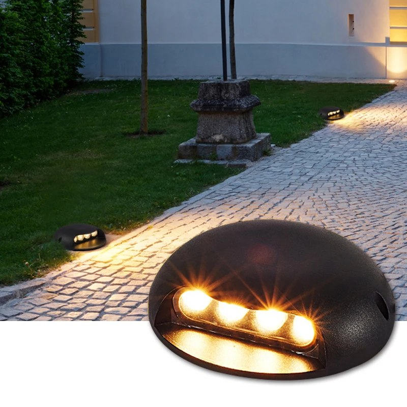 

AC85-265V DC12V LED Ground Light 2W 3W 4W Garden LED Floor Stair Steps Road Buried Yard Spotlight Landscape Outdoor Lighting