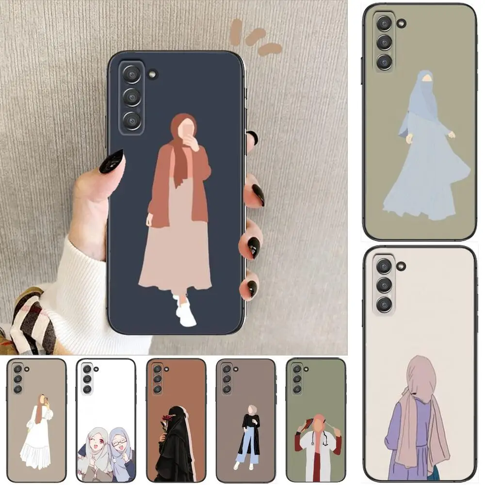 

Hijab Face Muslim Islamic Phone cover hull For SamSung Galaxy s6 s7 S8 S9 S10E S20 S21 S5 S30 Plus S20 fe 5G Lite Ultra Edge