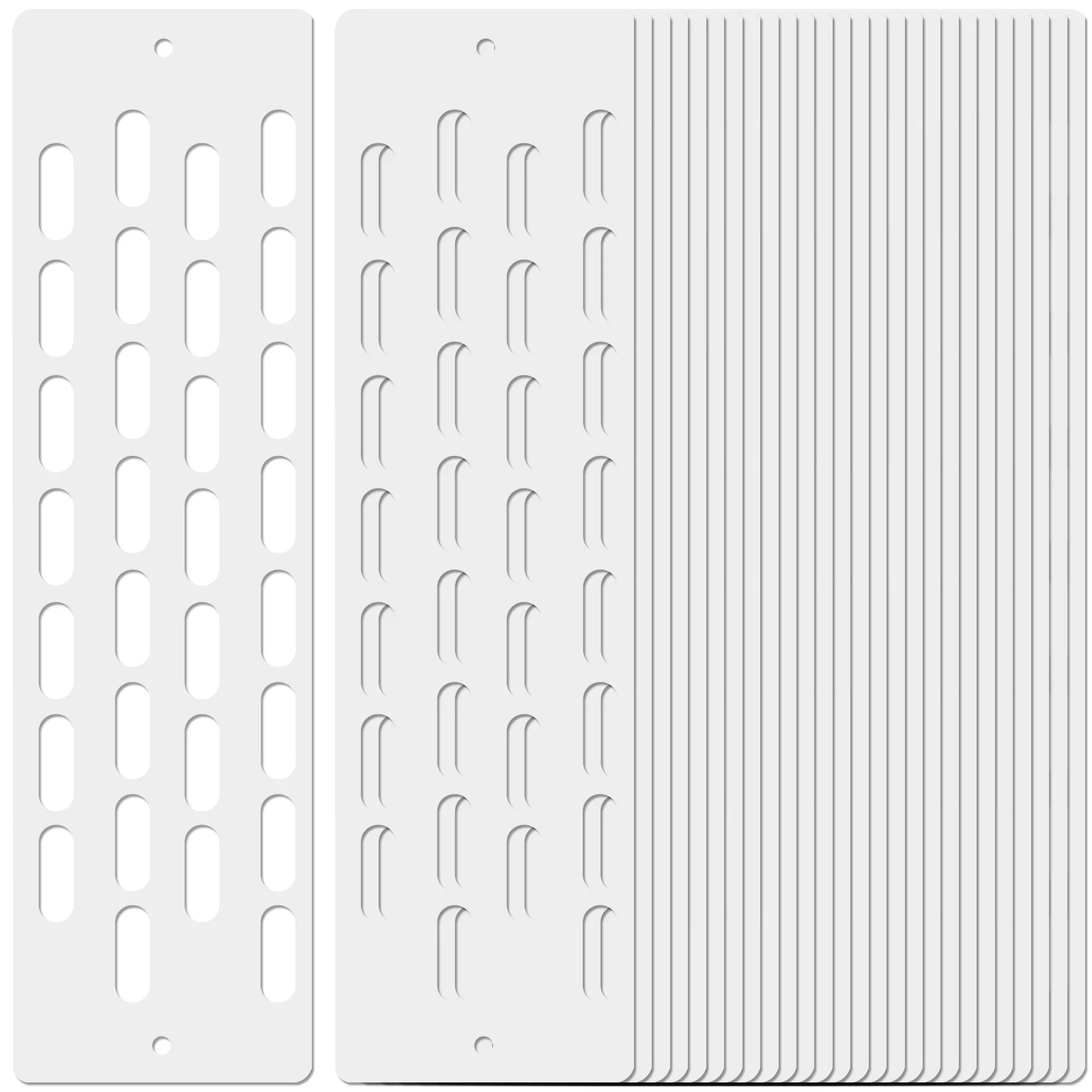 

50 Pcs Metal Shims Bee Escape Gasket Anti Sheet Beekeeping 14x3.5cm Anti-run Plate White Plastic