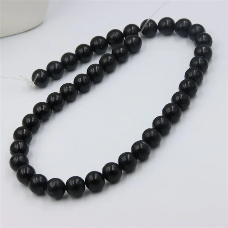 

DIY 10MM Natural Black Coral Spacer Round Bead Good Quality Charm for Jewelry Making Tribal Necklace Earrings Accessories Gifts