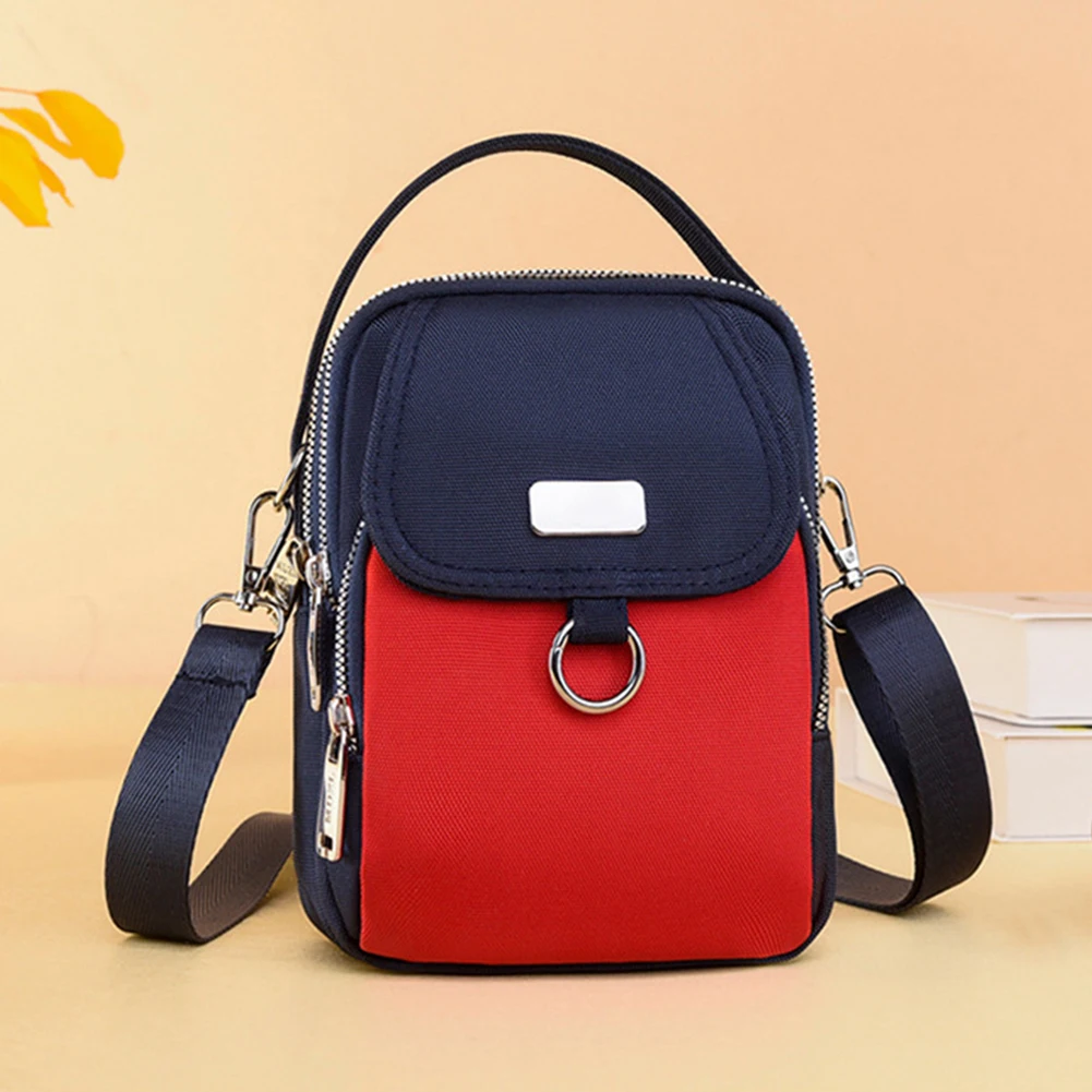 

Waterproof Women Cross-body Bag Multi-pocket Mini Zipper Phone Pouch For Camping