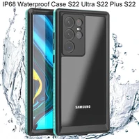 ip68 waterproof case for samsung galaxy s22 ultra s22 plus 360 full shockproof armor cover outdoor swimming phone case s22 coque