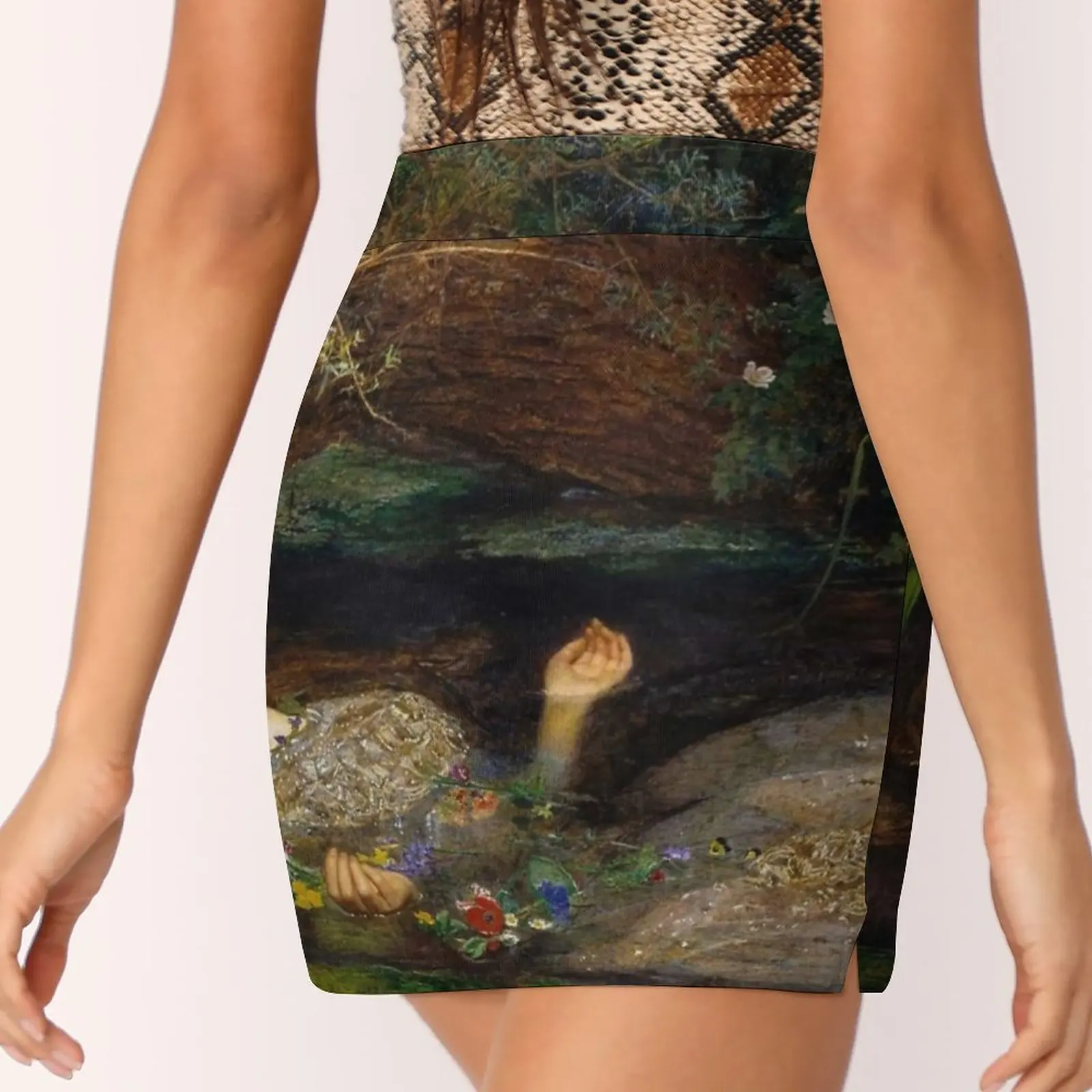 Ophelia-John Everett Millais-1852 Женская юбка Y2K Летняя одежда 2022 брючная в стиле Kpop с карманом