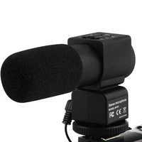 stereo condenser cameras microphone 3 5mm plug audio recording mic for canon sony nikon dslr dv vlog video streaming camcorder