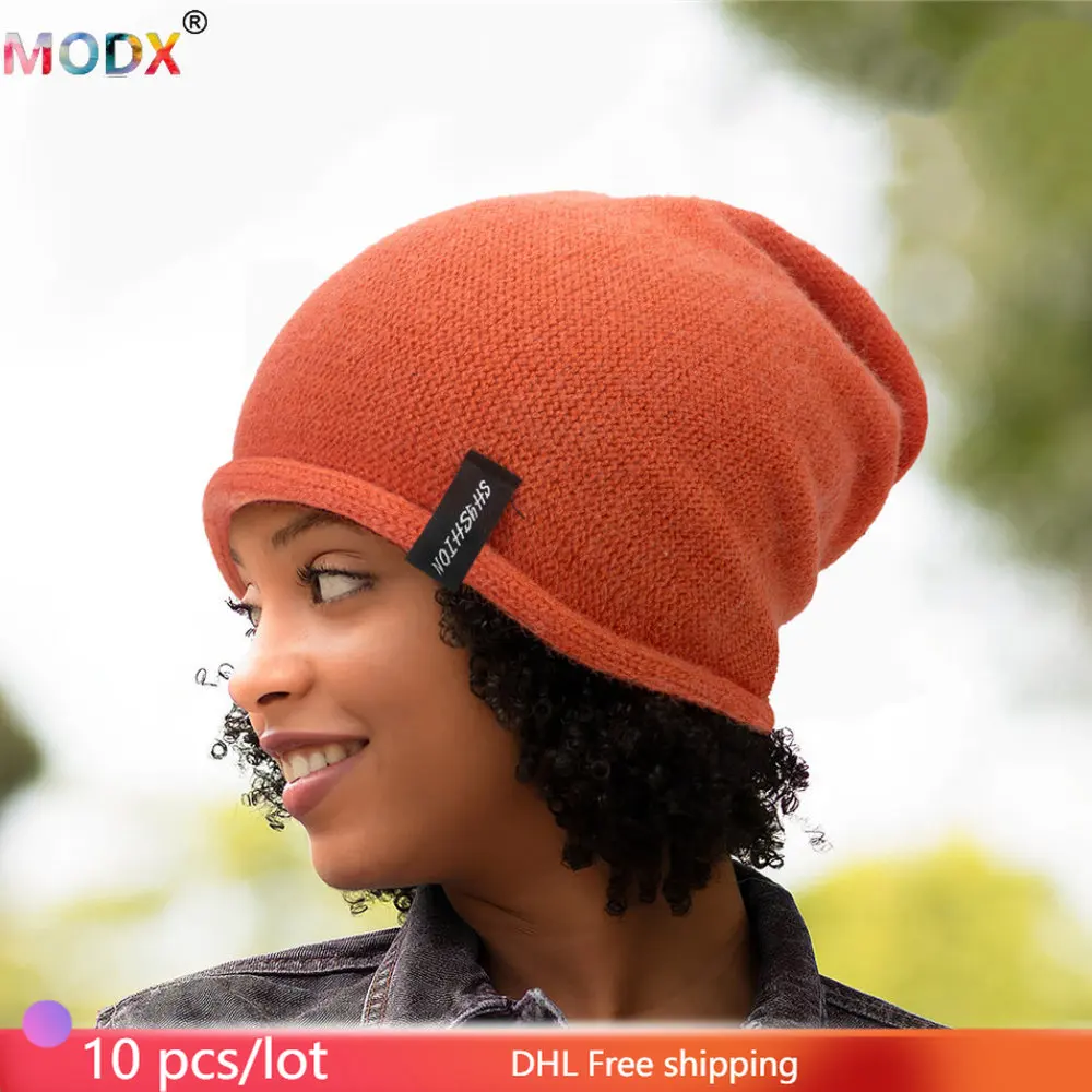 

10 шт. оптовая продажа шерстяные шапки с ворсом женские и мужские модные теплые вязаные хлопковые шапки унисекс простые Мягкие Шапки с черепом облегающие шапки для влюбленных 9052