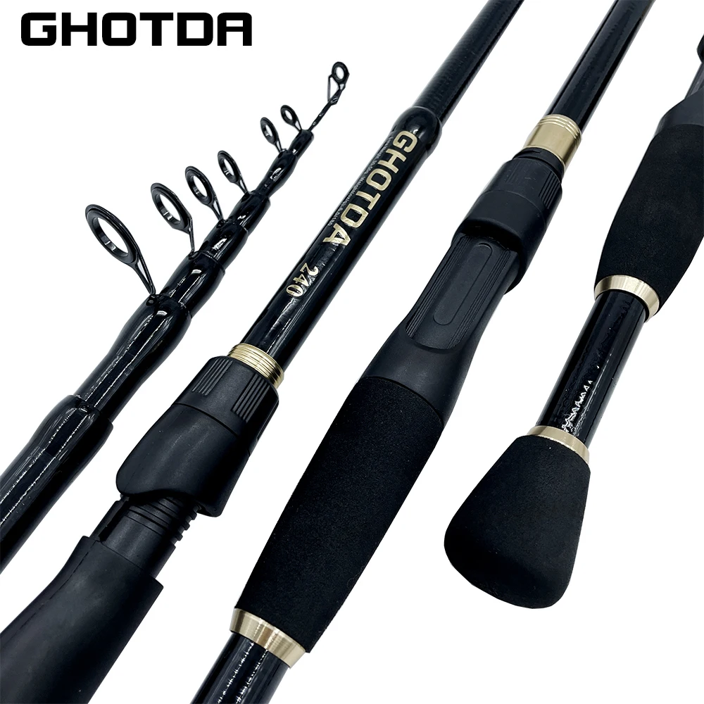 

Original GHOTDA Spinning Casting Fishing Rod Carbon Lure Baitcasting Fishing Rod Black / White