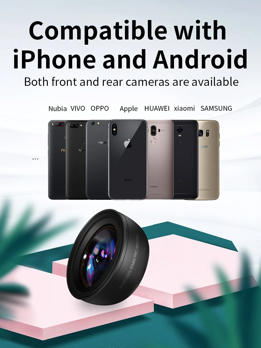 MARTVSEN 120MM Lentes para celulares, Professional 5K HD 10x  Ultra HD Camera to Shoot Vlog Insects Flowers Plants for iPhone13