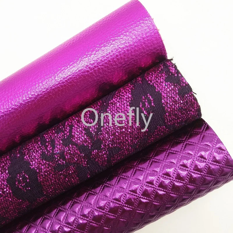Onefly Кружева Блестящие Кожаные листы пледы Тиснением Синтетическая кожа ткань