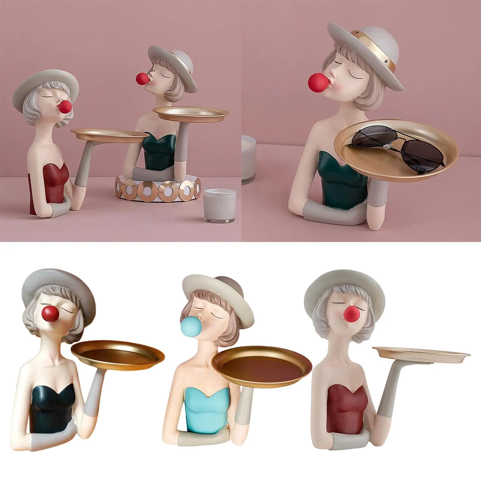 

Изысканная Статуэтка для девочек из смолы, украшение для свадьбы, домашний декор, ремесла для новоселья, свадьбы, рождественские подарки