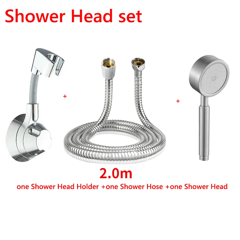 

3 шт./компл. насадка для душа из нержавеющей стали 304, регулируемый держатель насадки из АБС-пластика на присоске, длинный гибкий душевой шланг из нержавеющей стали