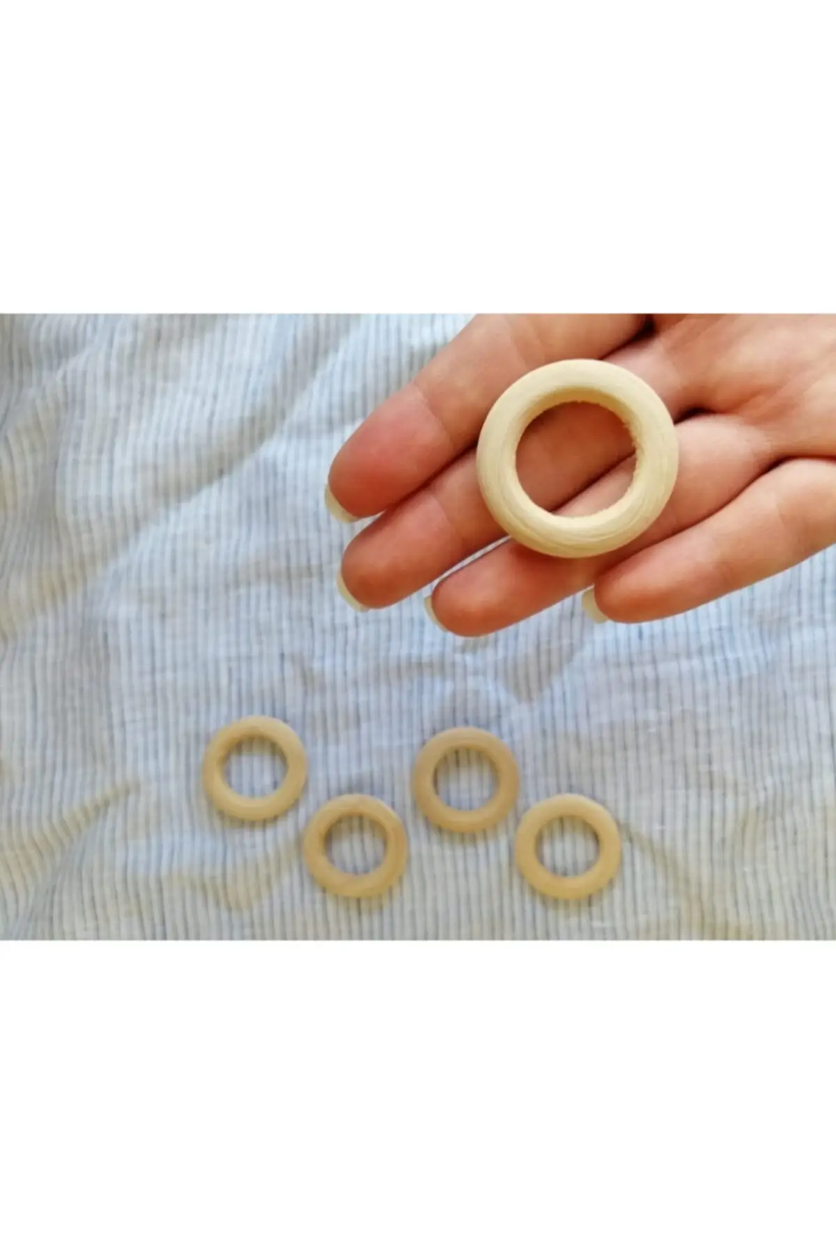 

Деревянное мини-кольцо, 10 шт., 3 см, ремешок для пустышки, сетка, аксессуары и развлечения