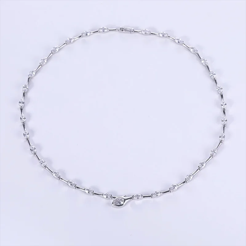 Французское роскошное ожерелье из стерлингового серебра 925 пробы винтажное