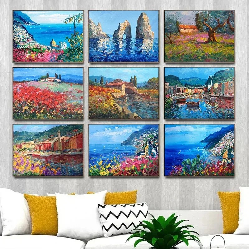 Современный Стиль Итальянский Пейзаж Настенный Художественный Постер - Townlet