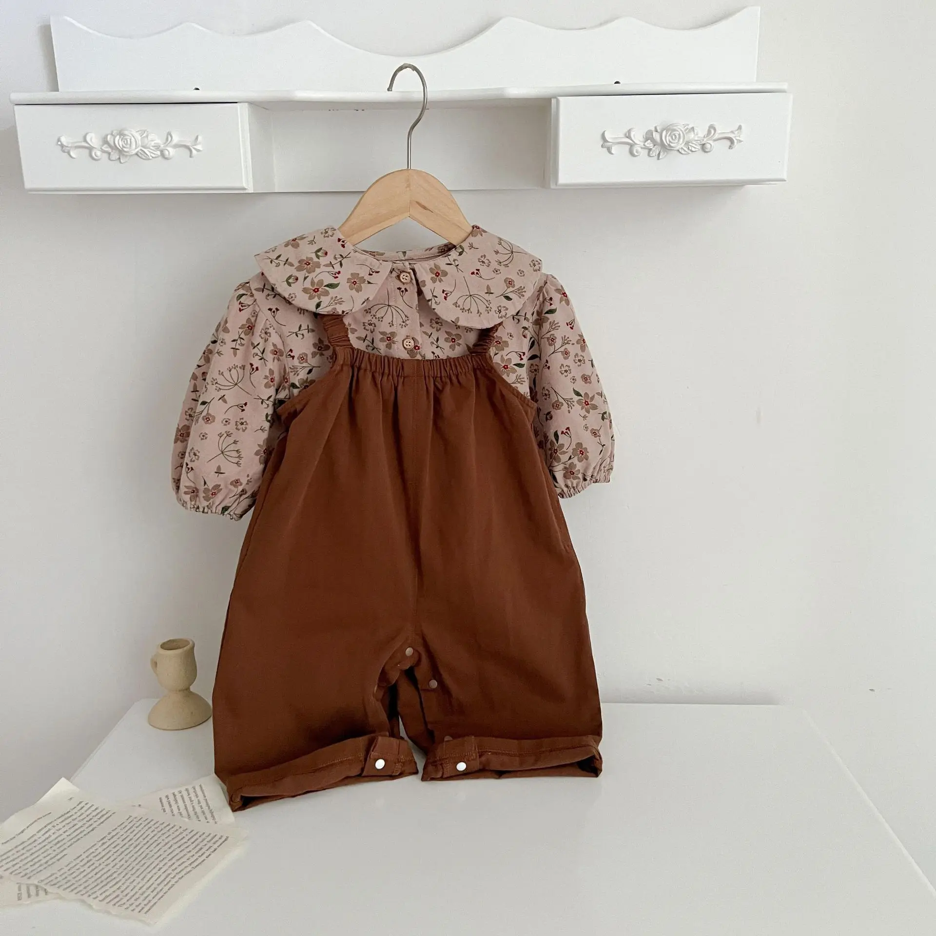 Одежда для маленьких девочек комплект из 2 предметов футболка на подтяжках