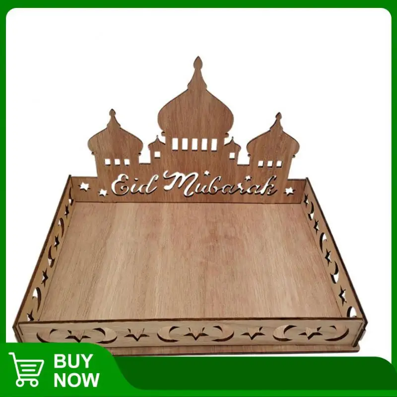 

Eid украшение Мубарак Eid Mubarak, поднос для еды 2023, открытая Праздничная тарелка, держатель для еды, праздничное украшение, деревянные украшения, универсальные
