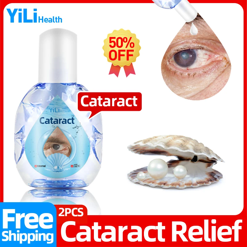

Cataract Removal Pearl Eye Drops Blurred Vision Treatment Apply To Cloudy Eyeball Black Shadow 12ml
