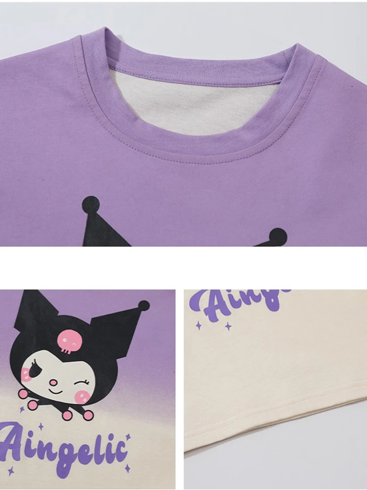 Детские комплекты из двух предметов с мультяшным принтом повседневные милые