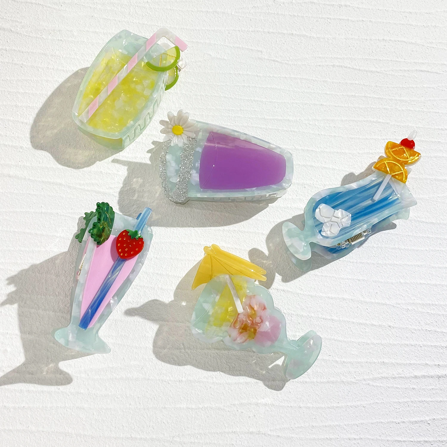 

Женская заколка-краб для волос, в виде фруктов