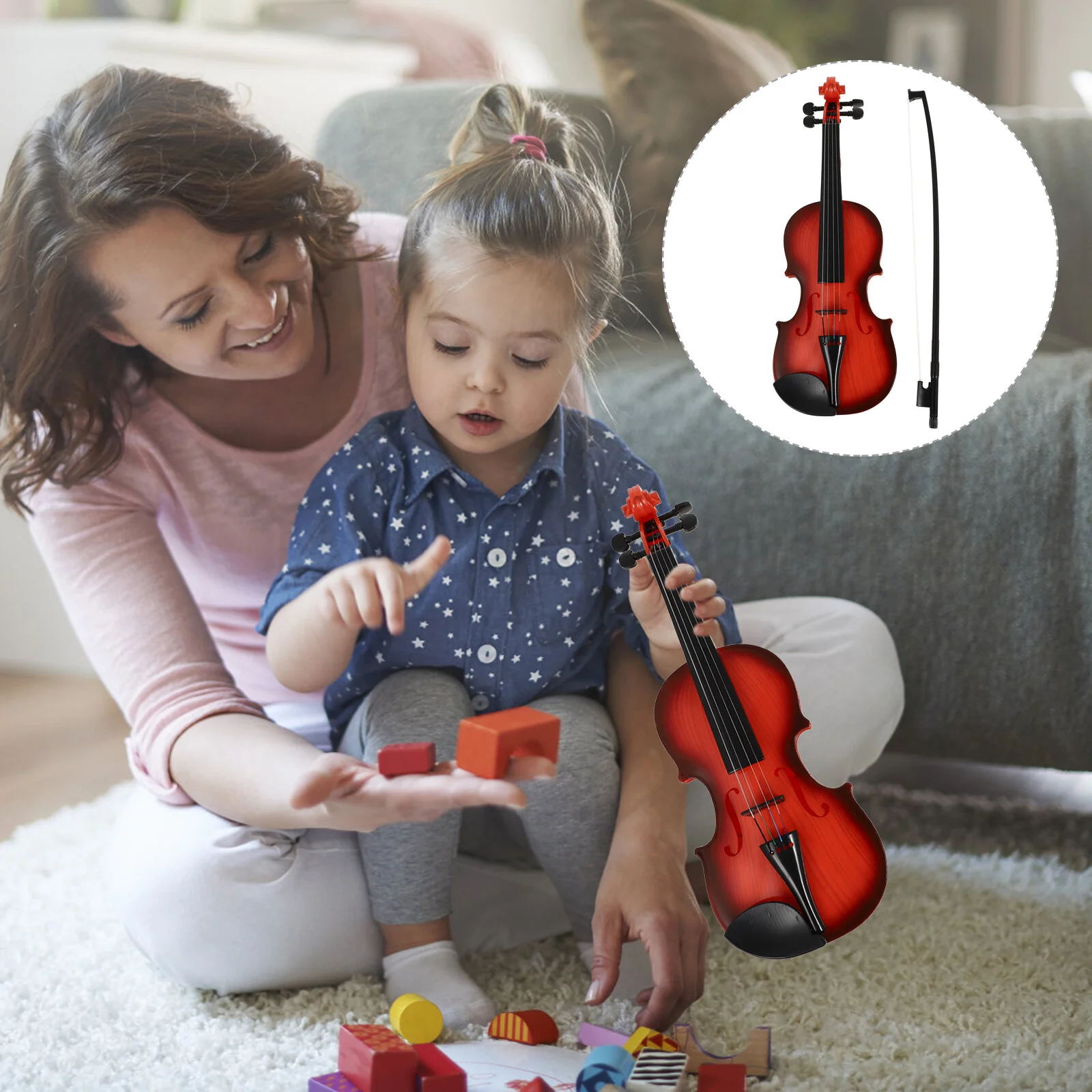 

Simulated Violin Simulation Strings Instrument Plastic Playes Toy Kids Musical Toddler Model Beginner