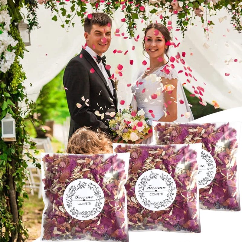 

Natural Wedding Dried Flower Rose Petals confetti Pop Bridal Shower Birthday Party DIY Decor Biodegradable Handmade Accessories