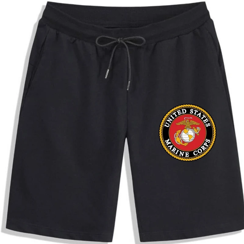 

2020 Fashion Summer Style USMC Marine Corps Seal Performance Moisture Wicking Black shorts for men USA LICENSED Men Shorts