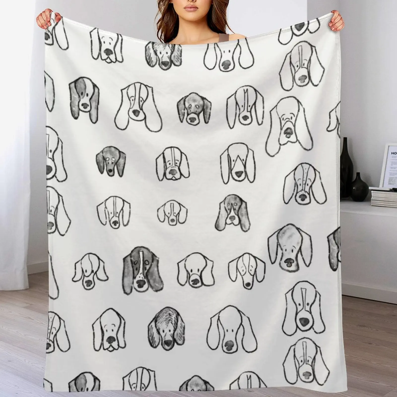 Одеяло с изображением собачьих лица рождественские подарки кровать модные