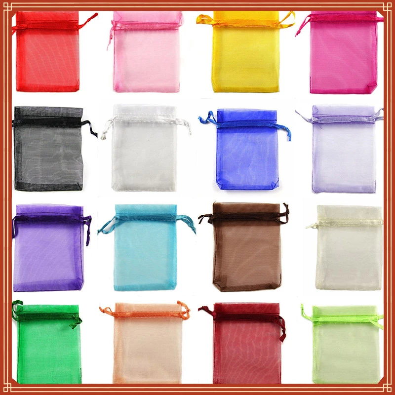 

Organza Bag Jewelry Packaging Gift Candy Wedding Party Goodie Packing Favors Pouches Drawable Bags Present Sweets Pouches