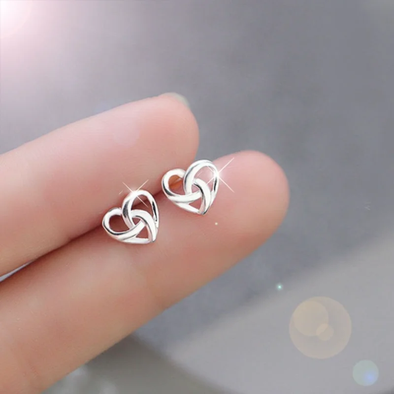 Delysia King  Heart-shaped stud earrings