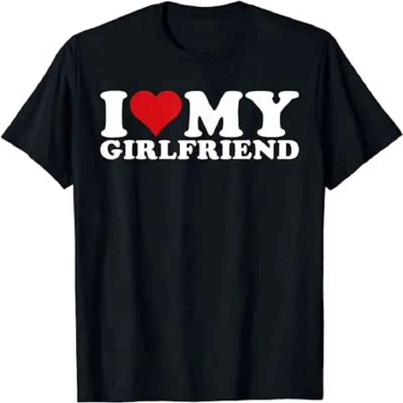 Футболка с надписью Love My Girl Gf I Heart
