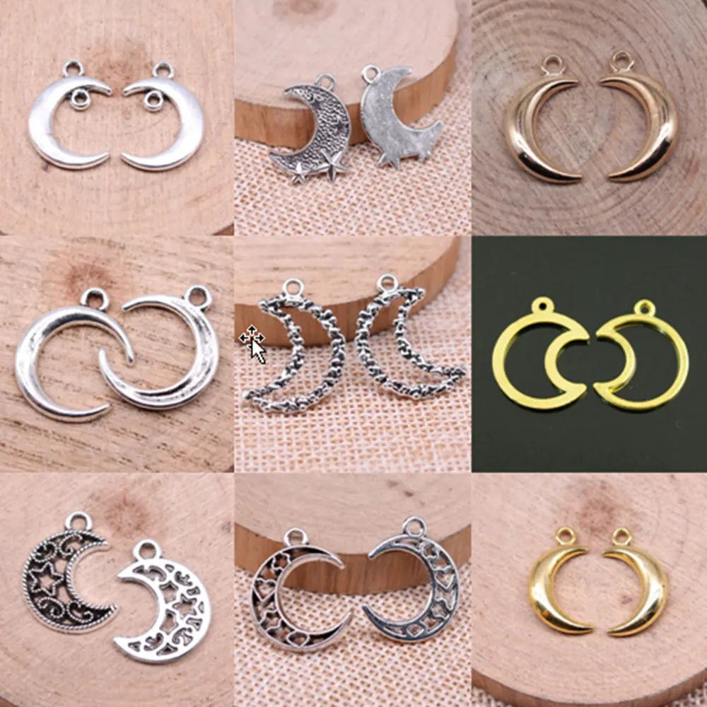 

Moon stars charms for jewelry making handmade Supplies for jewelry Pendant DIY