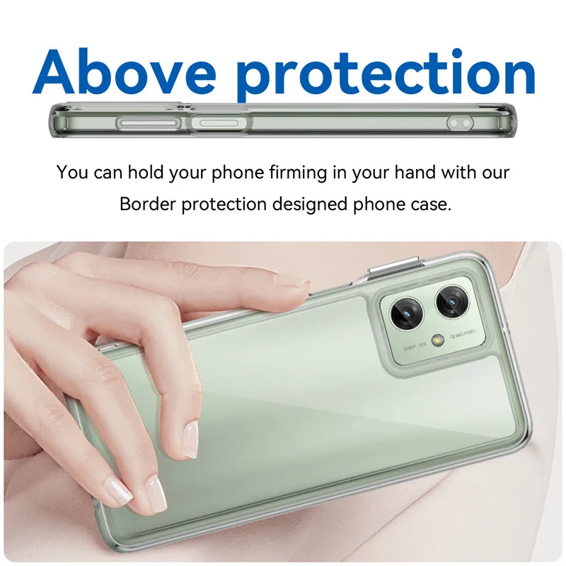 Чехол для Motorola Moto G54 чехол G84 G14 Роскошный прозрачный из поликарбоната