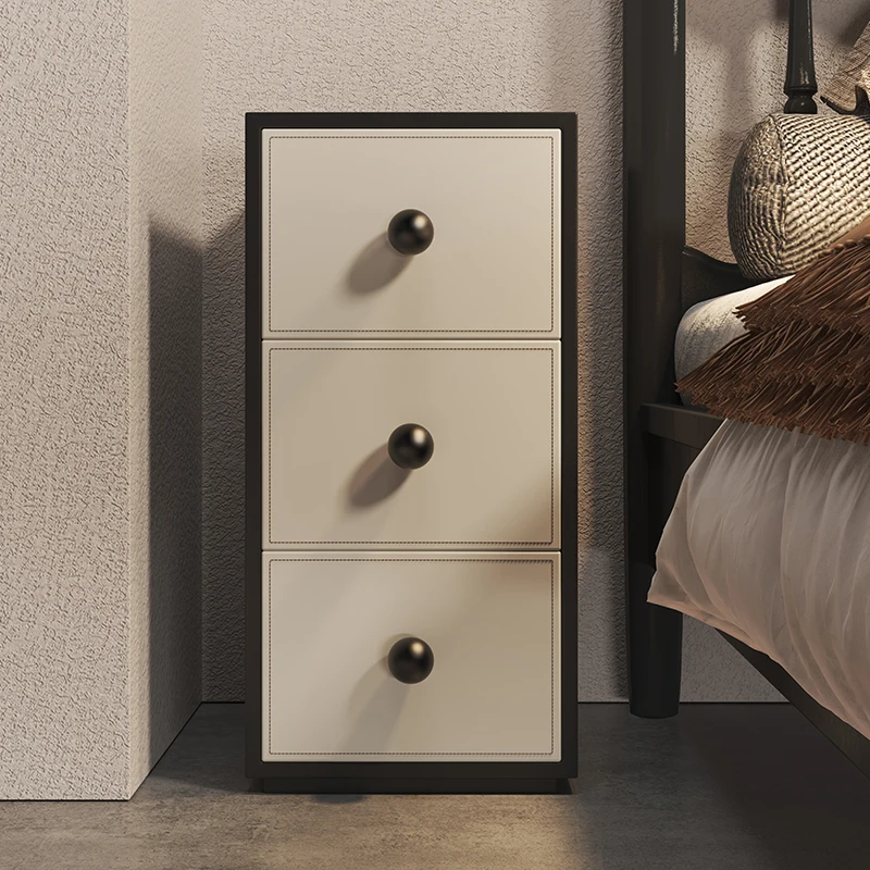 

Simple modern solid wood bedside table mini ultra-narrow seam 20cm storage side cabinet 30cm cabinet