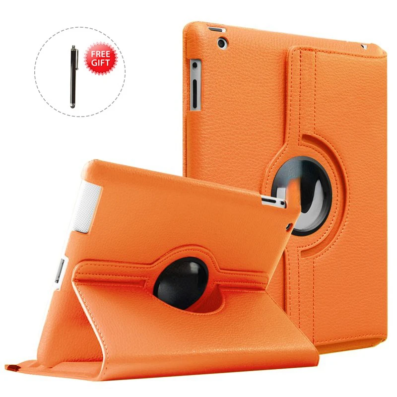 

Rotating Case for iPad 4 3 2 9.7 inch Tablet PU Leather Smart Stand Protective Cover for iPad 4th Gen iPad 3 & iPad 2 Funda