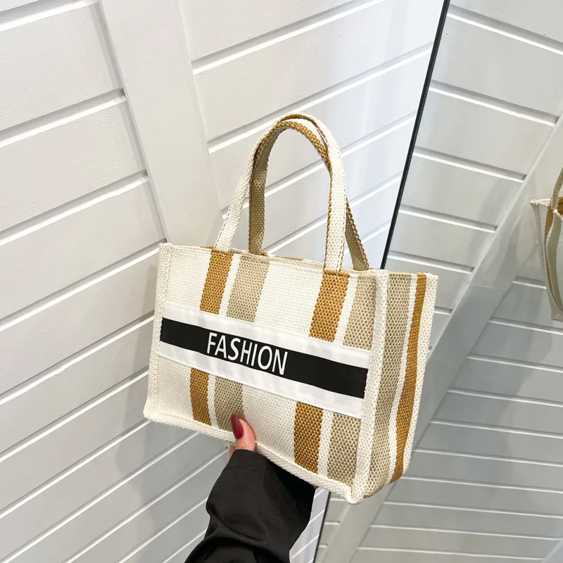 

College student class bag women's bag 2022 summer new fashion net red canvas bag