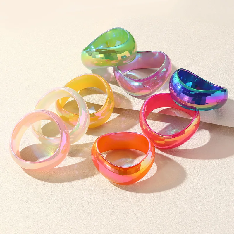 

Trendy Punk Colorful Irregular Bracelets for Women Wide Thick Big Geometric Hyperbole Bangles Bracelet Girls Party Jewelry Gifts