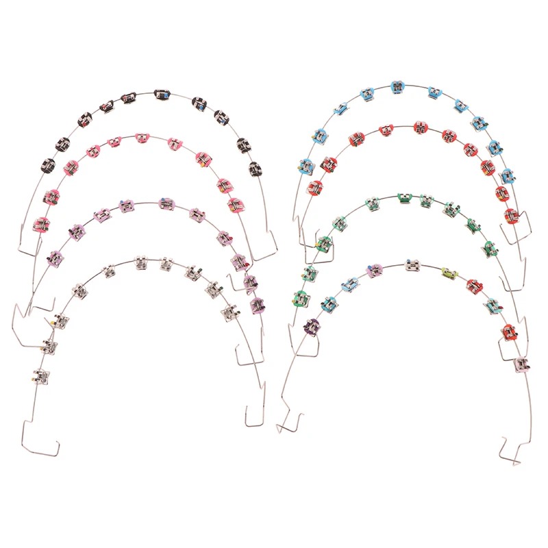 2 шт. временные украшения для зубов с металлическими проводами красочный