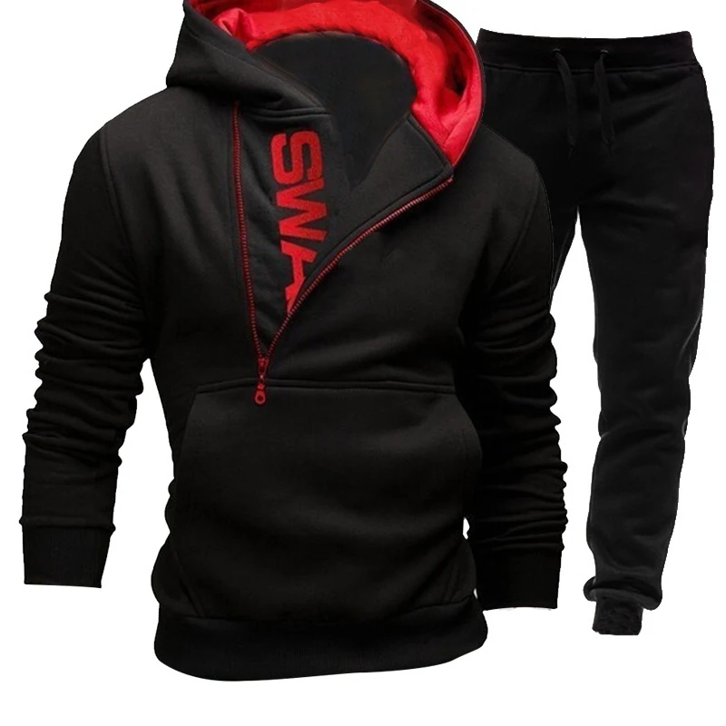 

Men's Hooded Velvet Suit Sportswear Men's Sweatshirt and Sportswear Hoodie Casual Men's Suit 2-piece Set