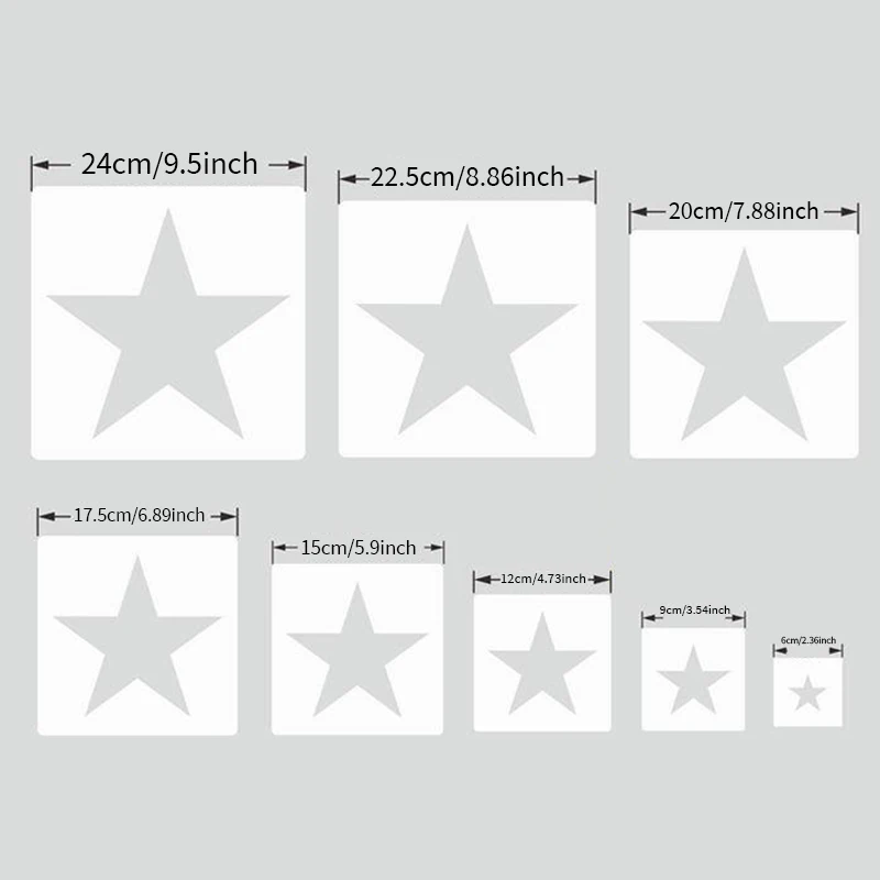 

NUBECOM трафареты для распыления звезд 8 шт