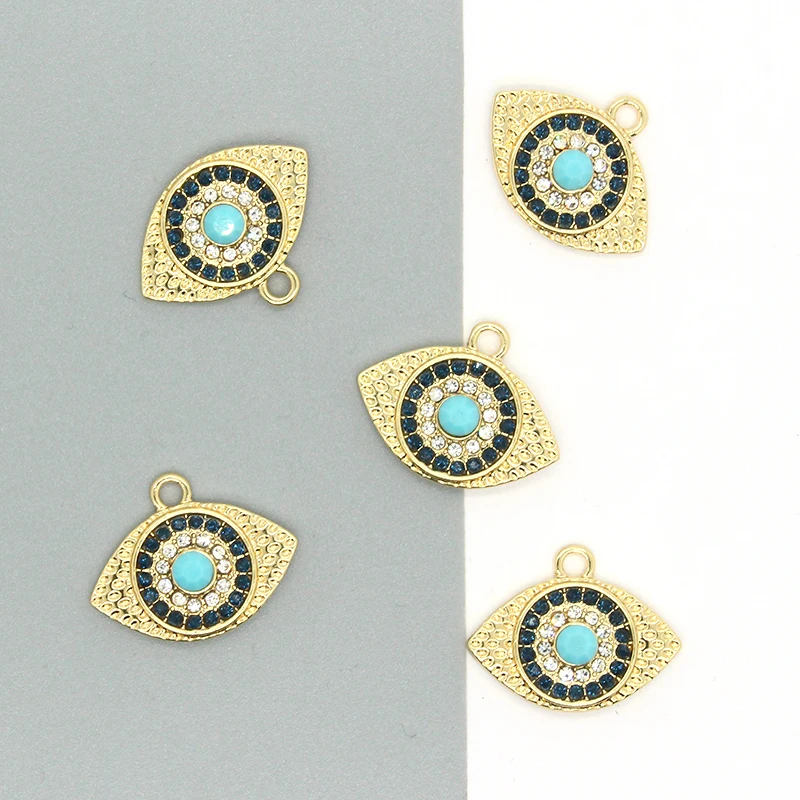 5 шт./упаковка блестящие Подвески Стразы сглаза