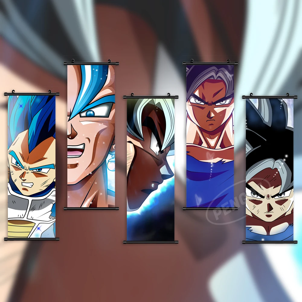 

HD Печать Дракона Мяч плакат настенное искусство аниме картины Вегета картина холст супер сайян бойцов Висячие свитки украшение для дома